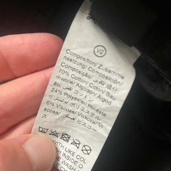 SHEIN Black Distressed Relaxed Boyfriend Jeans Women’s Size L - Picture 6 of 8